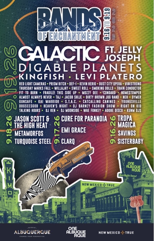 Bands of Enchantment Live events + Music Festival Sept 16th-19th Presented by Elkhorn Media and the City of Albuquerque.